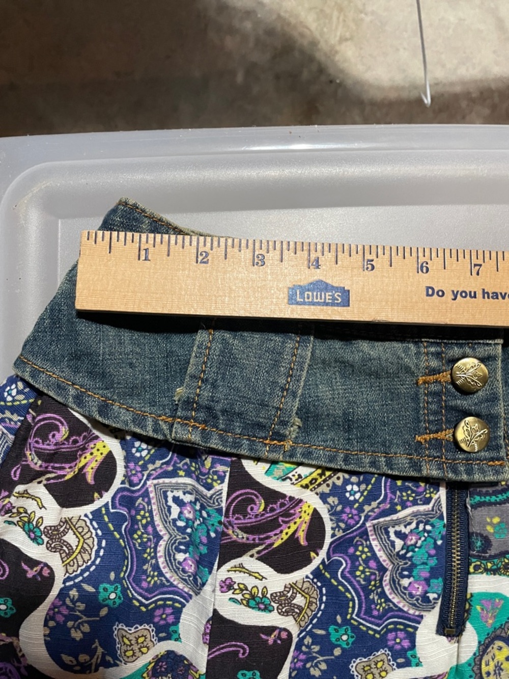 American Vintage Multicolor Patchwork Midi Skirt - Picture 6 of 8